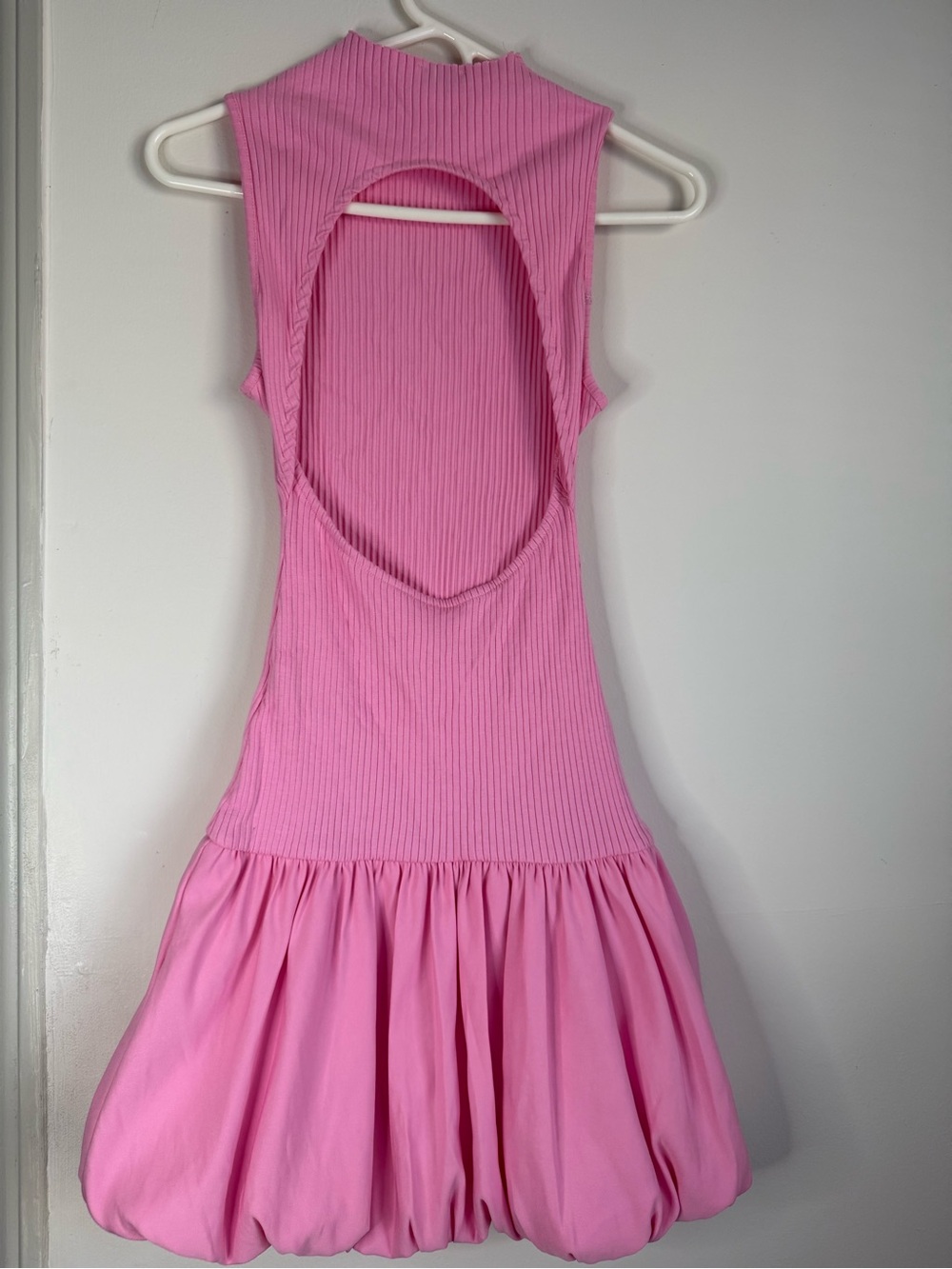 Zara Pink Ribbed Sleeveless Dress - Picture 2 of 3